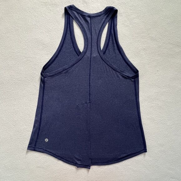 Lululemon Women Tie It Up Singlet Heathered Hero Blue Racerback Tank - Picture 10 of 10